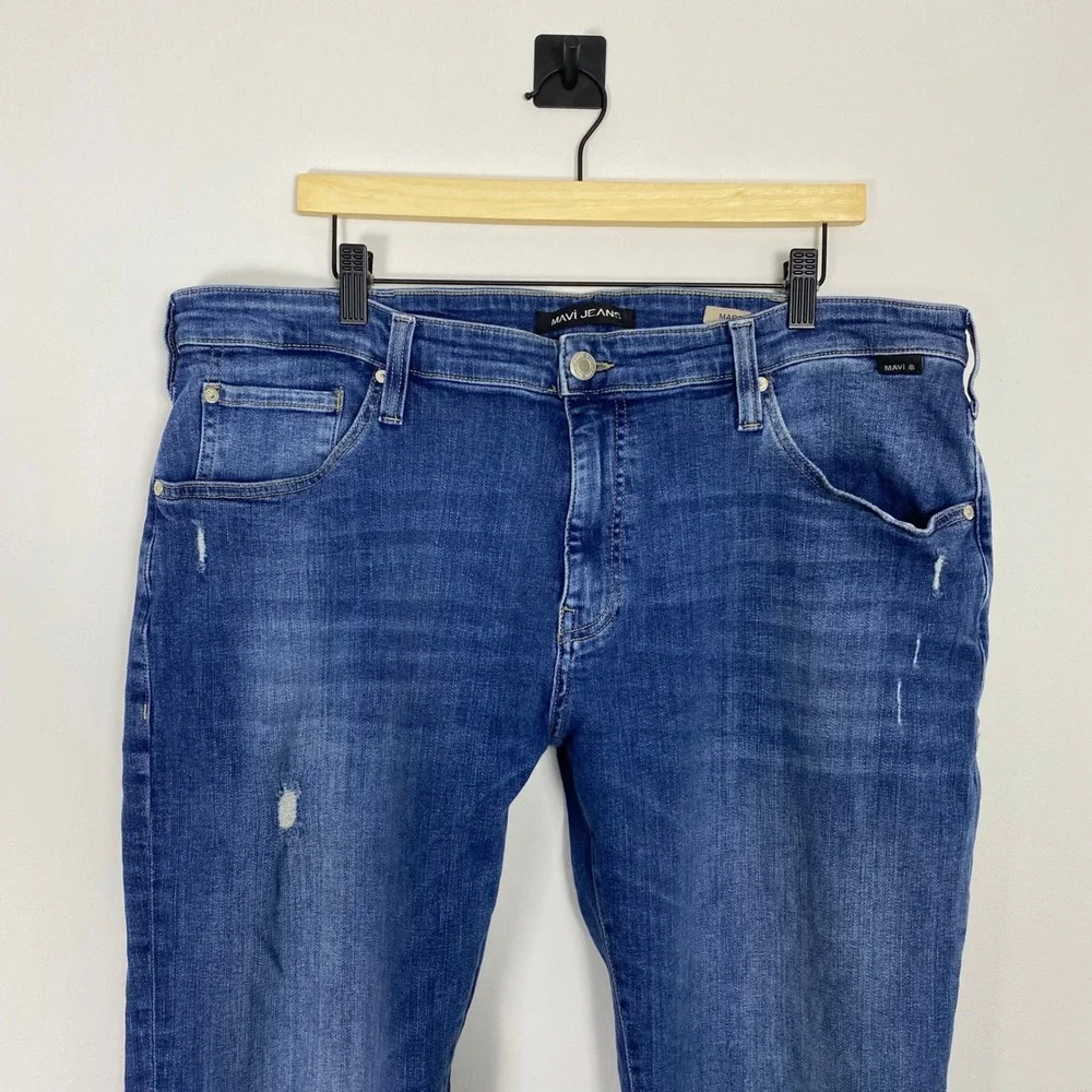 Mavi‎ Jeans Marcus Slim Straight Leg Blue Denim Jeans Mens 38x32 Organic Cotton